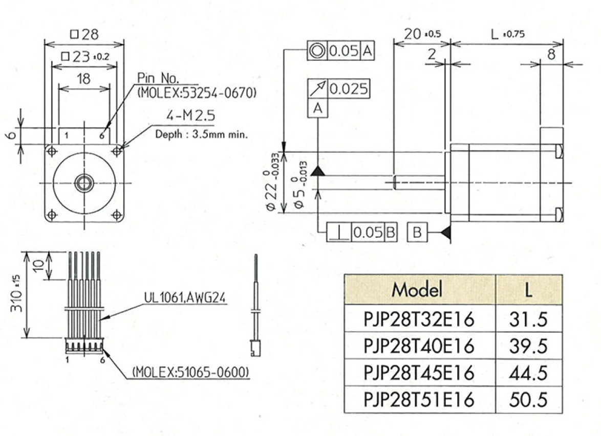 PJP28T-32E16 system drawing